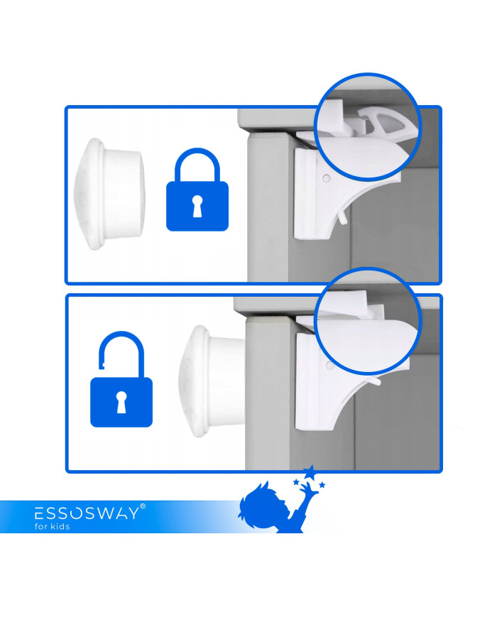 Zabezpieczenie magnetyczne do mebli blokada szafek