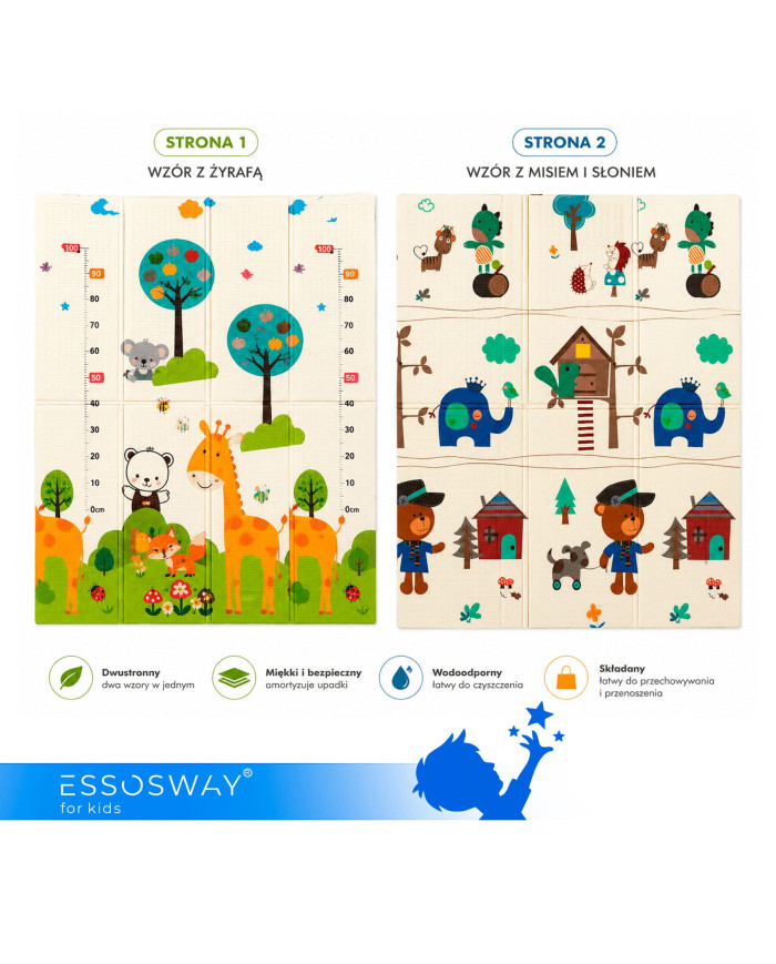 Mata piankowa edukacyjna dwustronna do zabawy