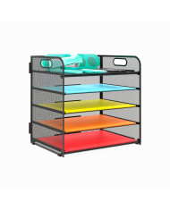 Obrotowy przybornik na biurko na długopisy z szufladką