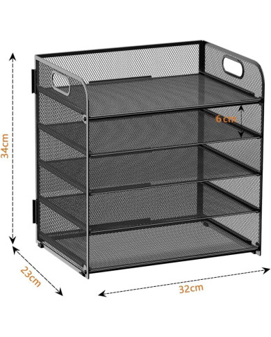 Organizer na dokumenty przybornik na biurko metalowy
