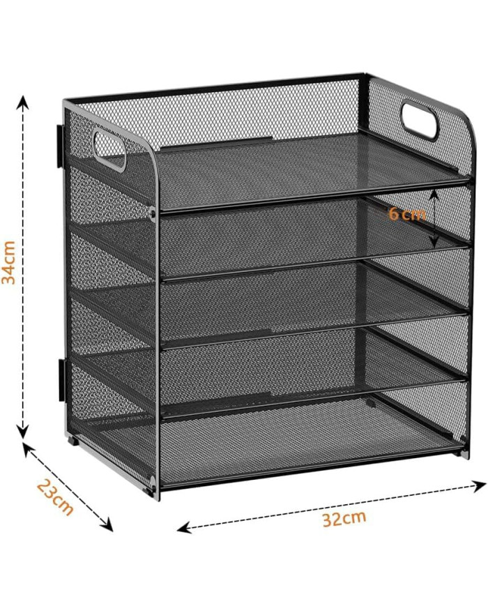 Organizer na dokumenty przybornik na biurko metalowy