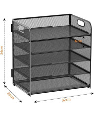 Organizer na dokumenty przybornik na biurko metalowy