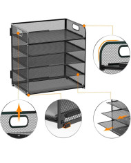 Organizer na dokumenty przybornik na biurko metalowy