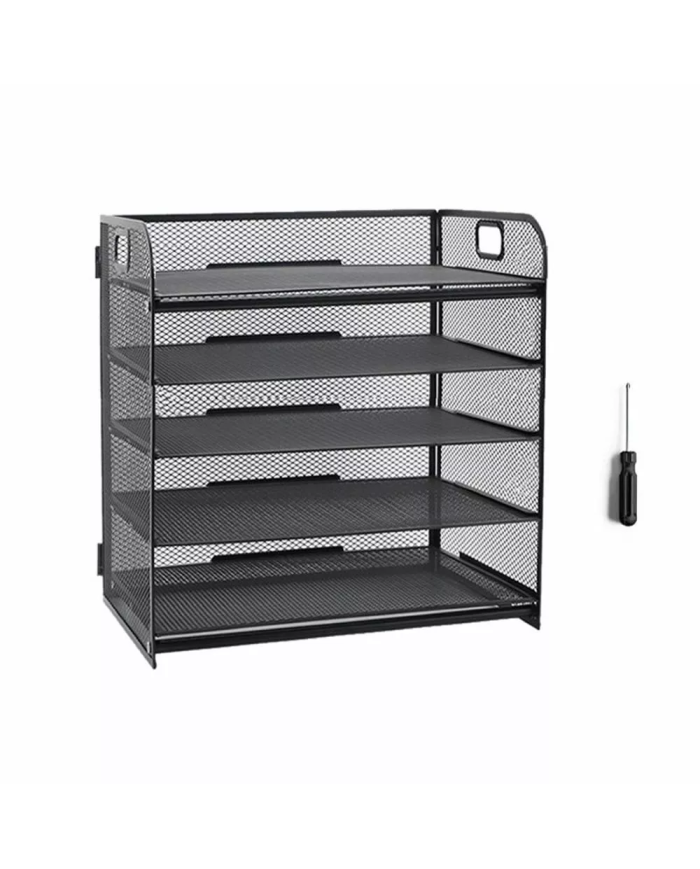 Organizer na dokumenty przybornik na biurko metalowy