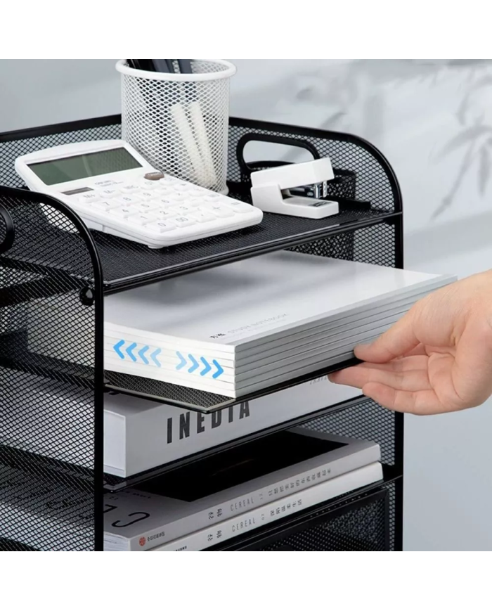 Organizer na dokumenty przybornik na biurko metalowy