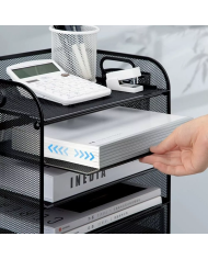 Organizer na dokumenty przybornik na biurko metalowy