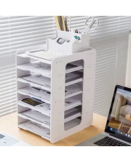 Przybornik organizer na biurko na dokumenty A4 (7 przegródek)