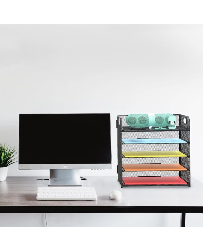 Organizer na dokumenty przybornik na biurko metalowy