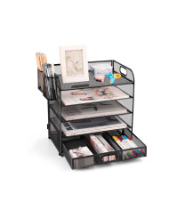 Organizer na dokumenty przybornik na biurko metalowy