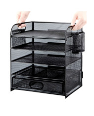 Organizer na dokumenty na biurko metalowy z szufladą