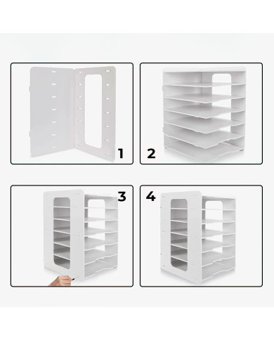 Przybornik organizer na biurko na dokumenty A4 (7 przegródek)