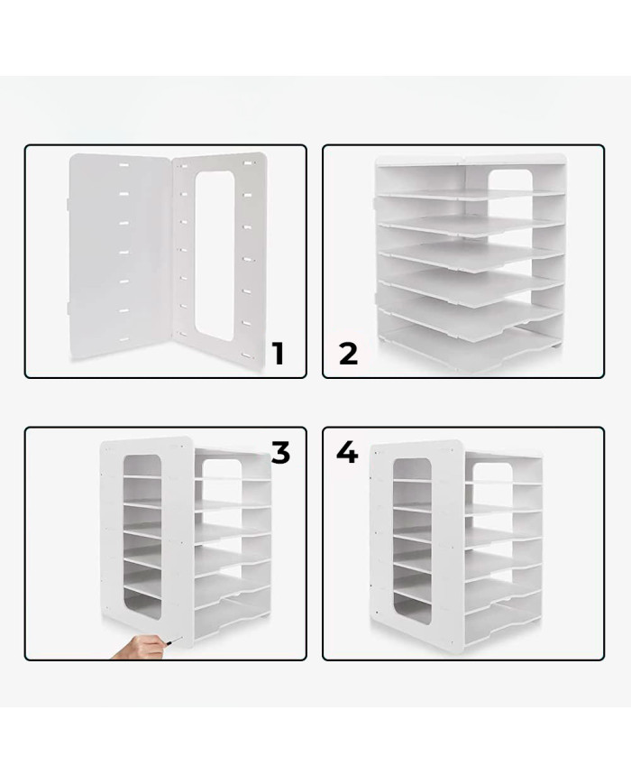 Przybornik organizer na biurko na dokumenty A4 (7 przegródek)