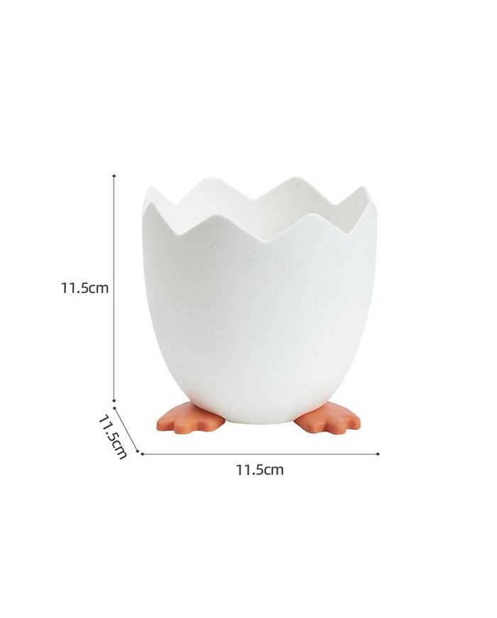 Przybornik na długopisy w kształcie skorupki jajka