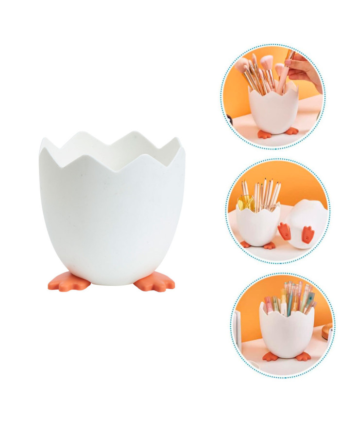 Przybornik na długopisy w kształcie skorupki jajka