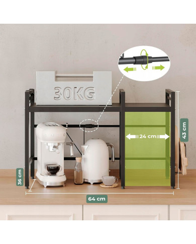 Półka Stojak na mikrofalówkę Regał kuchenny regulowany