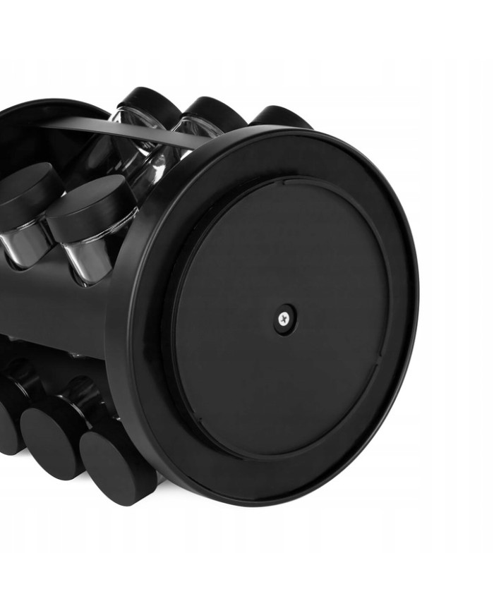 Przyprawnik obrotowy stojak na przyprawy 16 słoików + naklejki