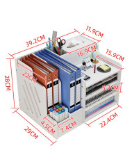 Przybornik organizer na biurko na dokumenty, długopisy