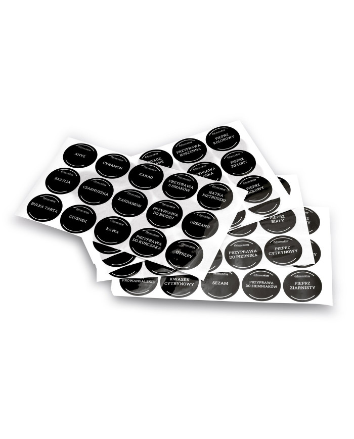 Przyprawnik obrotowy stojak na przyprawy 16 słoików + naklejki