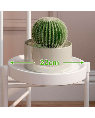 Kwietnik stojący metalowy 4 poziomy stojak na kwiaty biały