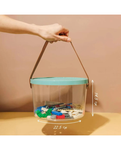 Pojemnik na klocki Lego i zabawki organizer wiaderko