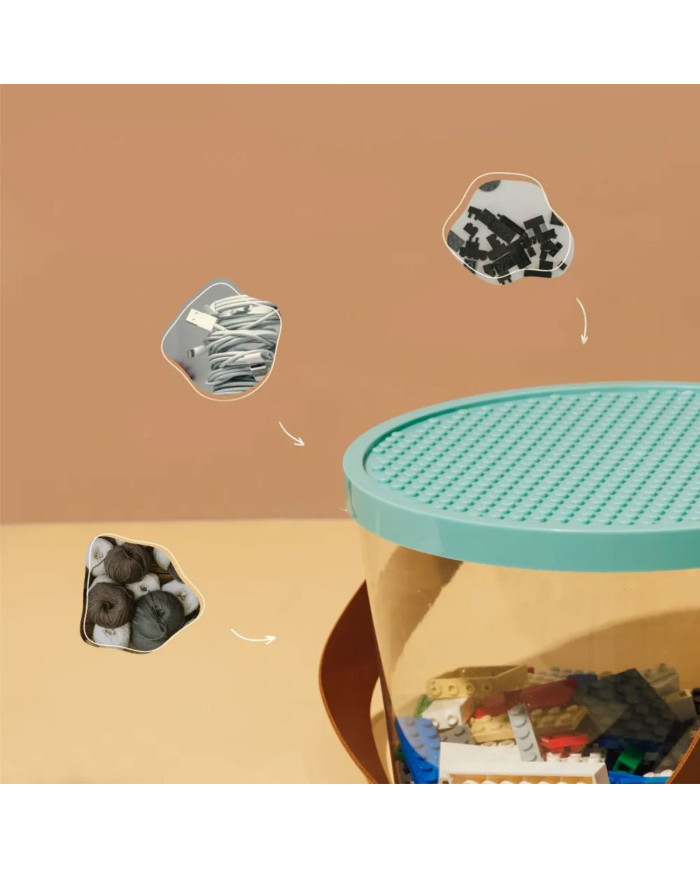 Pojemnik na klocki Lego i zabawki organizer wiaderko