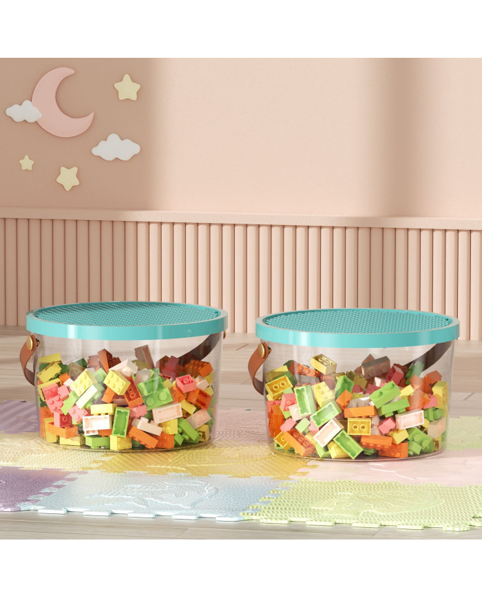 Pojemnik na klocki Lego i zabawki organizer wiaderko