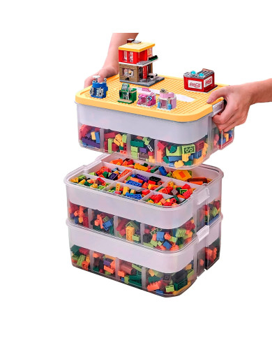 Pojemnik na klocki Lego organizer 3-piętrowy
