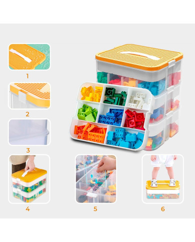 Pojemnik na klocki Lego organizer 3-piętrowy