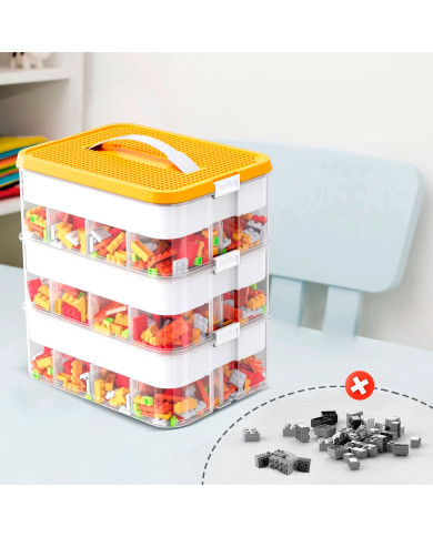Pojemnik na klocki Lego organizer 3-piętrowy