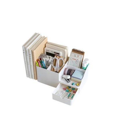 Przybornik na długopisy organizer na biurko z przegrodą na książki