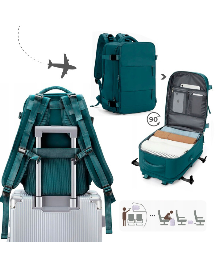 Plecak podróżny do samolotu Essosway niebieski morski