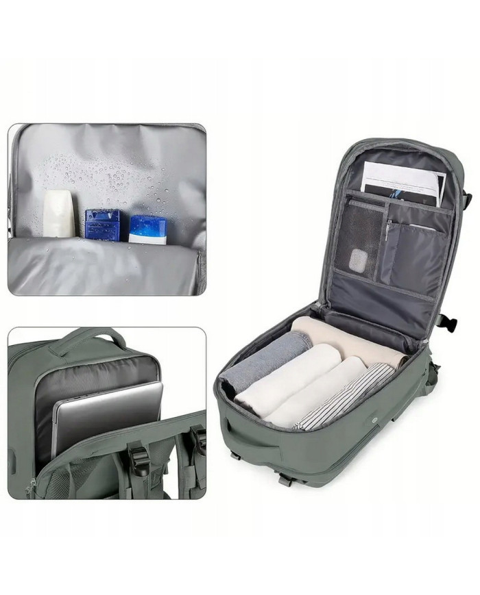 Plecak podróżny do samolotu Essosway oliwkowy