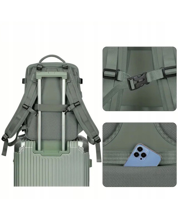 Plecak podróżny do samolotu Essosway oliwkowy