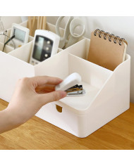 Przybornik na długopisy organizer na biurko z przegrodą na książki