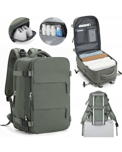 Plecak podróżny do samolotu Essosway oliwkowy