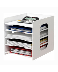 Przybornik organizer na biurko na dokumenty A4 (5 przegródek)