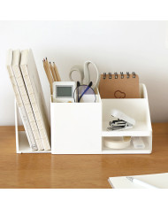 Przybornik na długopisy organizer na biurko z przegrodą na książki