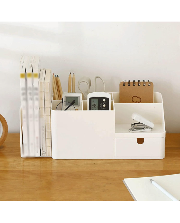Przybornik na długopisy organizer na biurko z przegrodą na książki