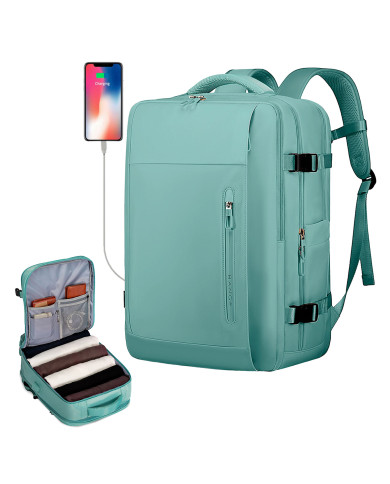 Plecak podróżny kabinowy do samolotu 28L Bange turkusowy