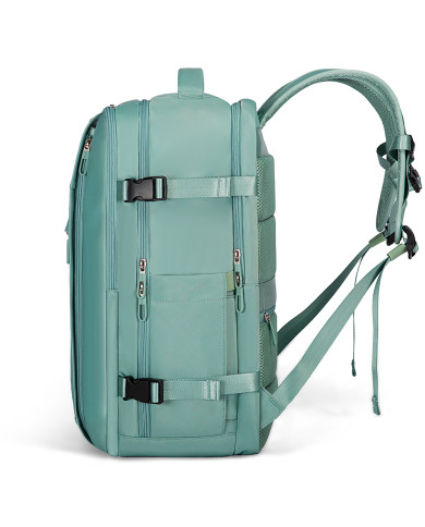 Plecak podróżny kabinowy do samolotu 28L Bange turkusowy