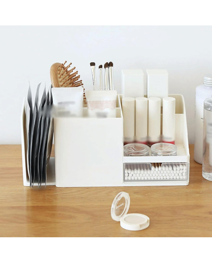 Przybornik na długopisy organizer na biurko z przegrodą na książki