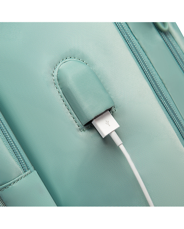 Plecak podróżny kabinowy do samolotu 28L Bange turkusowy