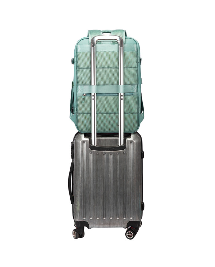 Plecak podróżny kabinowy do samolotu 28L Bange turkusowy