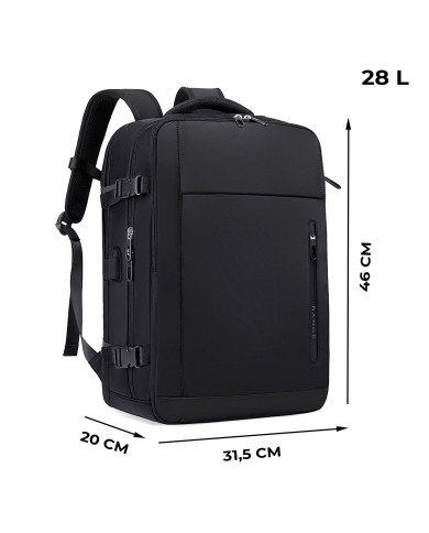 Plecak podróżny kabinowy do samolotu 28L Bange czarny
