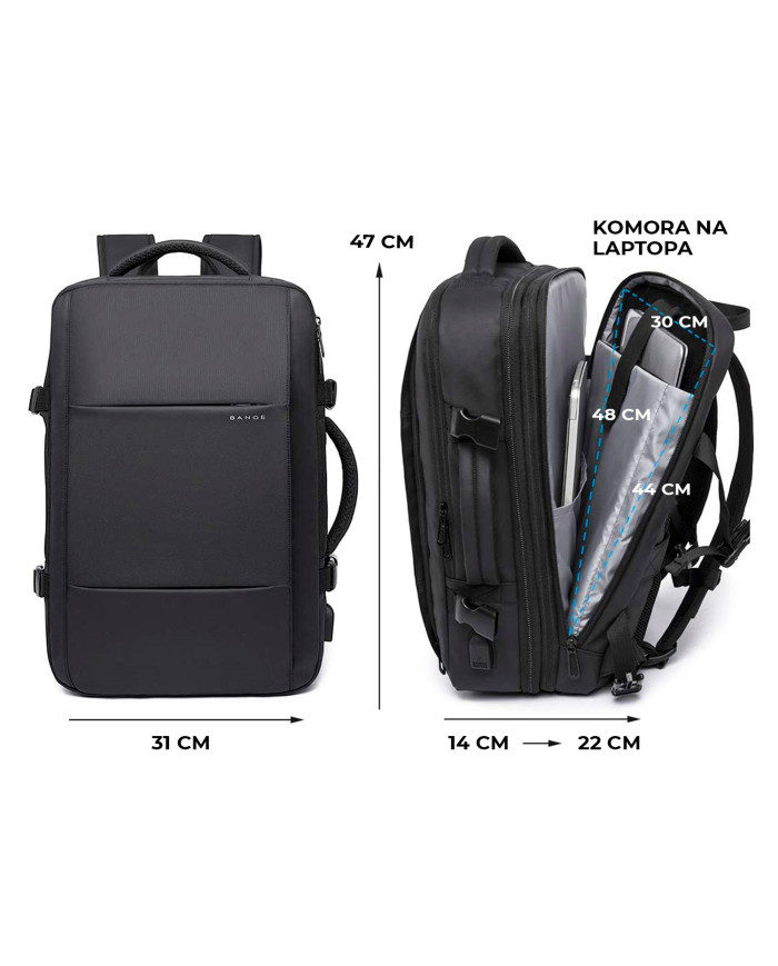 Plecak podróżny kabinowy rozszerzalny Bange