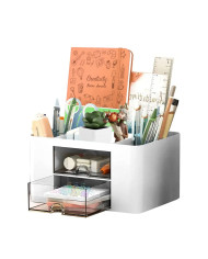 Przybornik na długopisy organizer na biurko z przegrodą na książki
