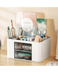 Organizer na biurko mały przybornik z szufladkami