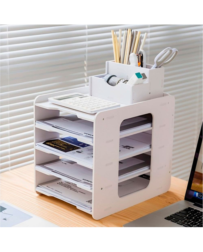 Przybornik organizer na biurko na dokumenty A4 (5 przegródek)