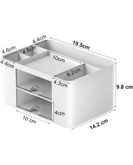 Organizer na biurko mały przybornik z szufladkami