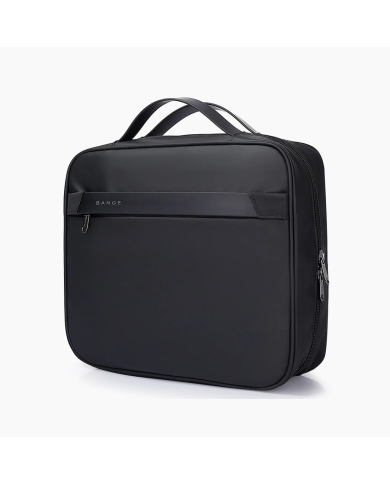 Kosmetyczka podróżna wisząca Bange z haczykiem rozkładana czarna